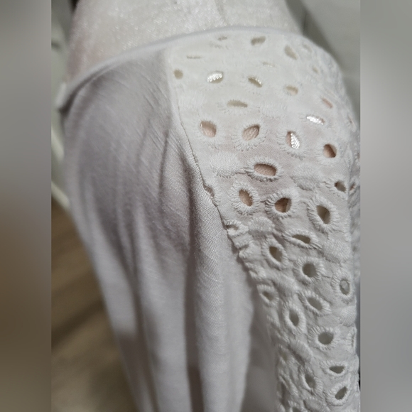 Lane Bryant Eyelet Neck Top - Picture 4 of 7